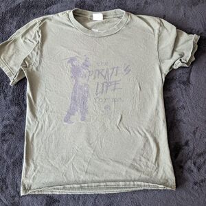 Disney Jack Sparrow Pirates of Caribbean Green Tee Shirt Youth Large/Adult XS